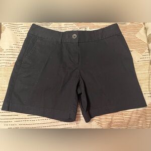 LOFT The Riviera 6” Black Mid Rise Classic Chino Shorts Women’s Size 4 NWT